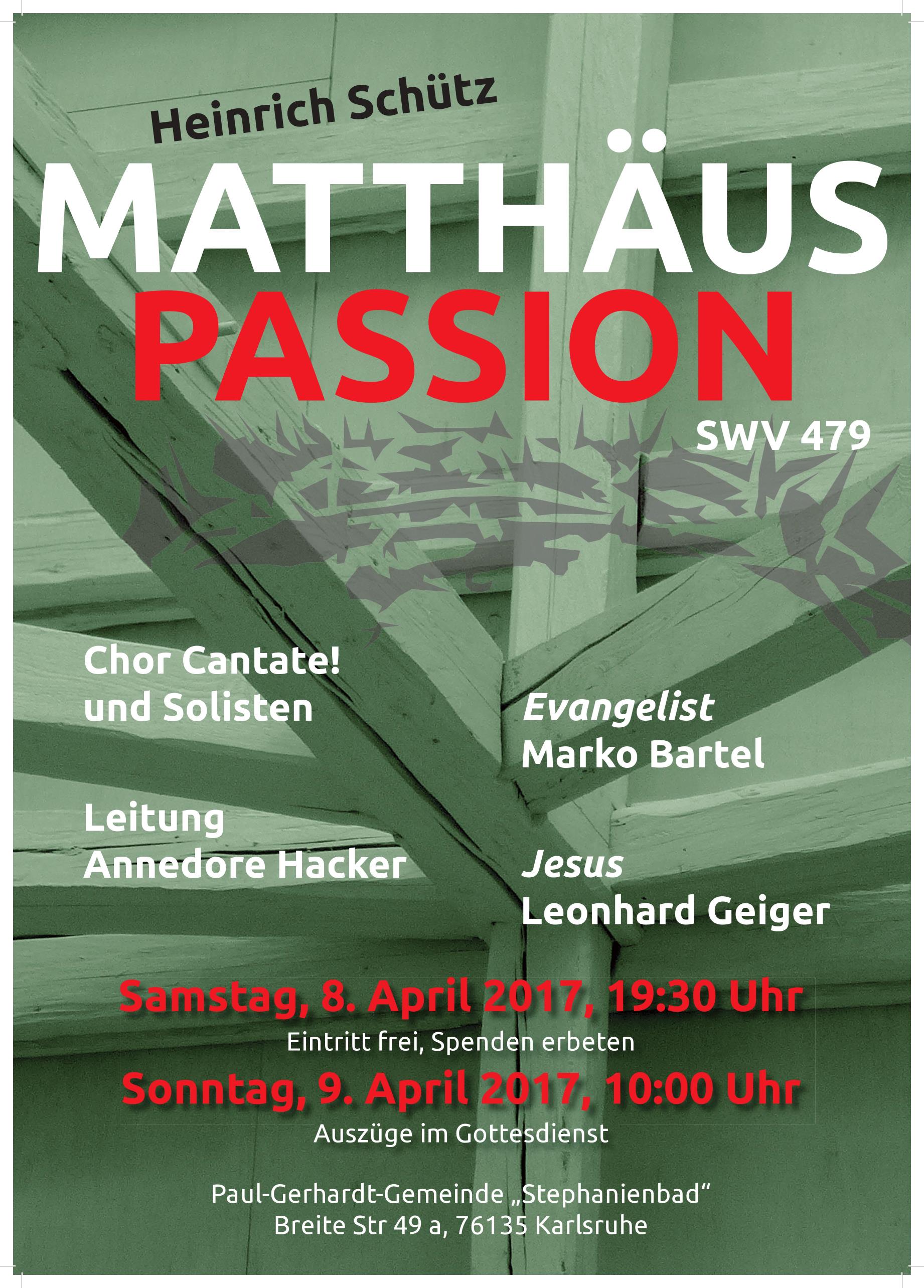 Plakat Matthäus Passion
